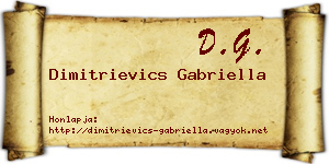 Dimitrievics Gabriella névjegykártya